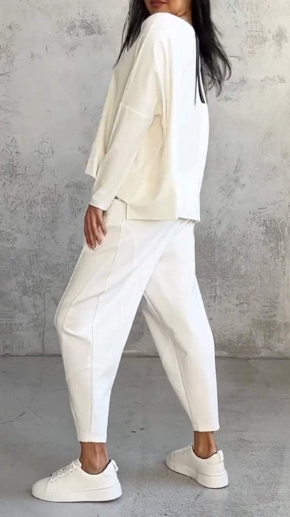 Traje Mujer Dos Piezas Fluido Blazer y Pantalón Ajustado
