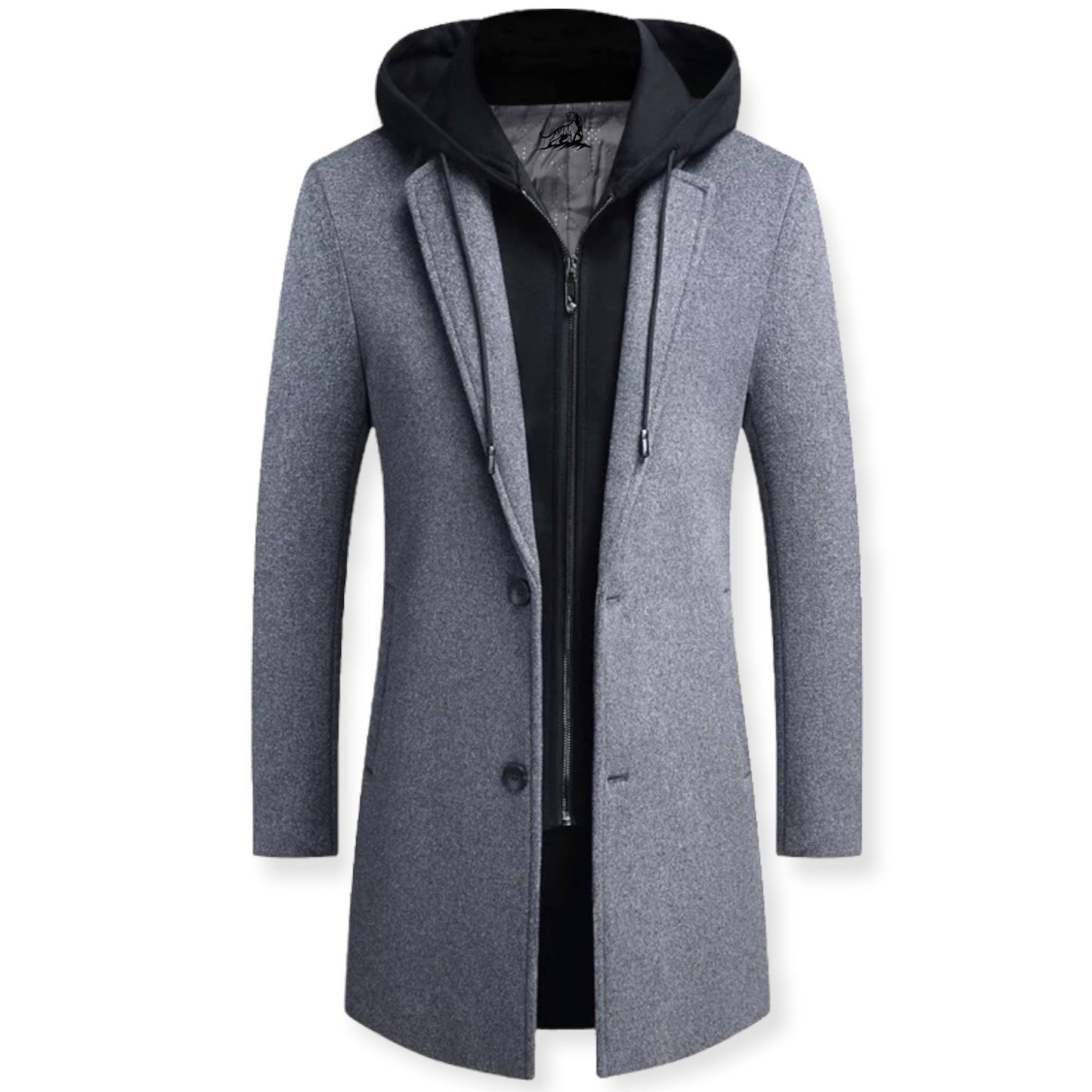 Chaqueta casual hombre con cierre de botones y cremallera