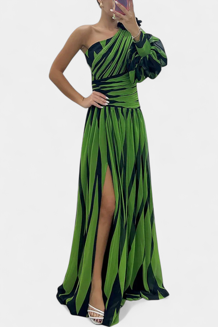 Vestido Maxi Mujer Asimétrico Diseño Fluido Moderno