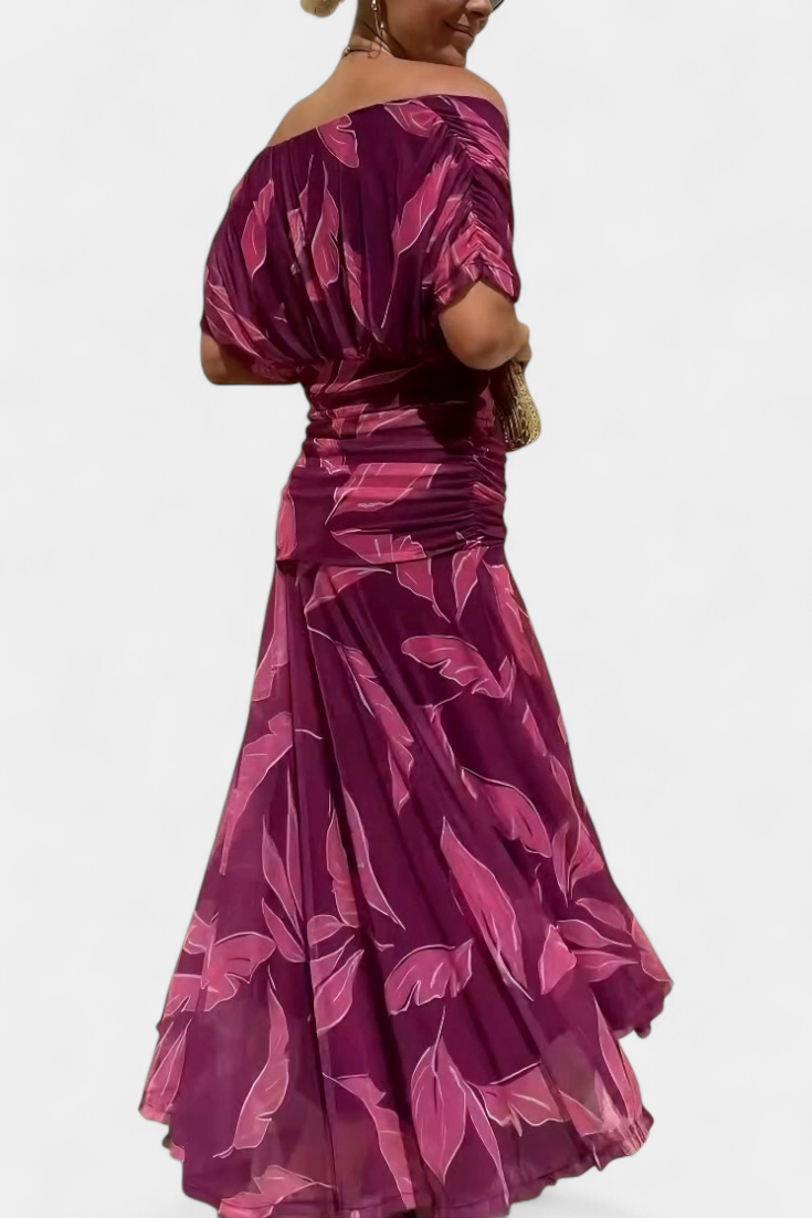 Vestido maxi mujer Escote en V Ajuste fluido
