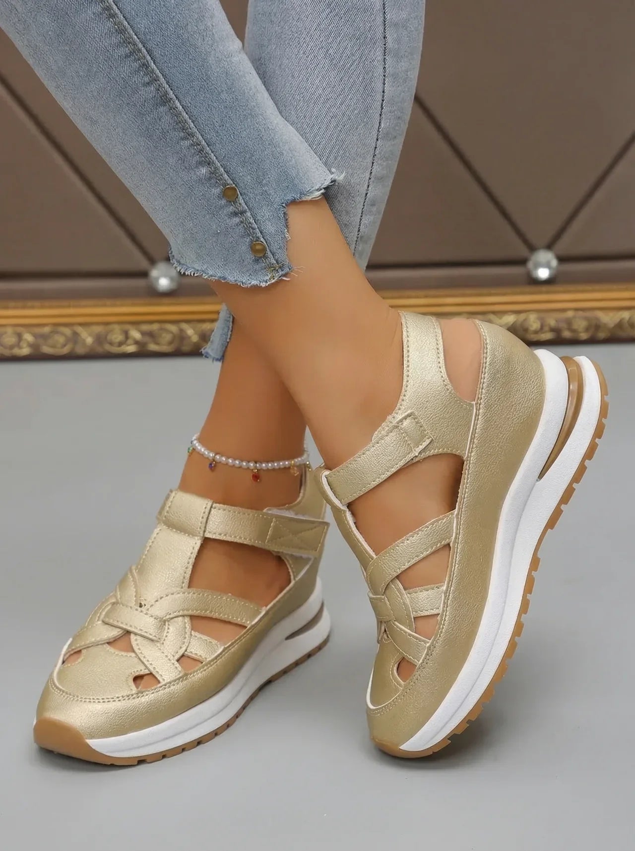 Sandalias Mujer de Cuña Comodas Ajuste Ergonómico