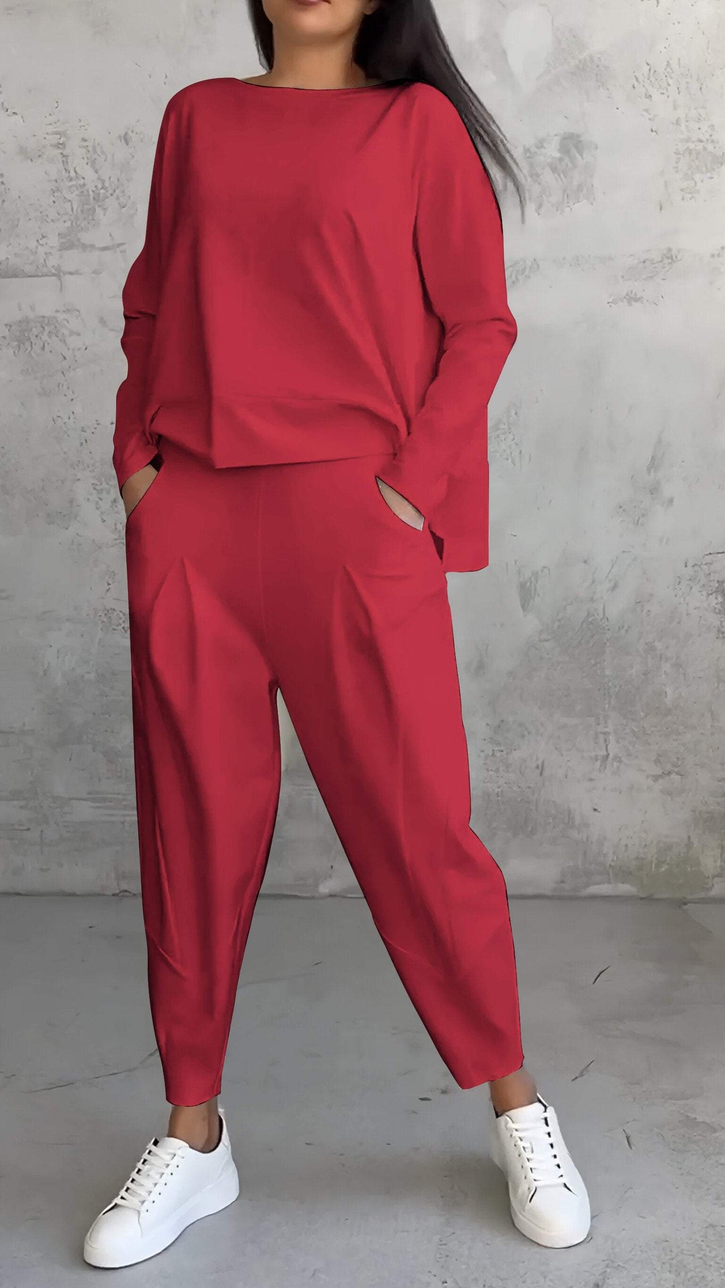 Traje Mujer Dos Piezas Fluido Blazer y Pantalón Ajustado
