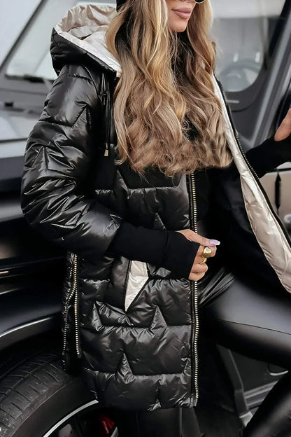 Abrigo Mujer Casual Elegante Corte Recto