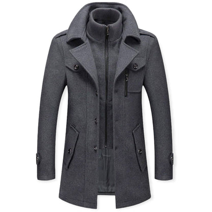 Chaqueta Hombre Casual con Cremallera y Cuello Alto