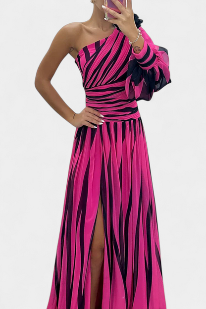 Vestido Maxi Mujer Asimétrico Diseño Fluido Moderno