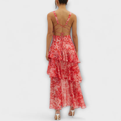Vestido maxi mujer escote en V verano ligero
