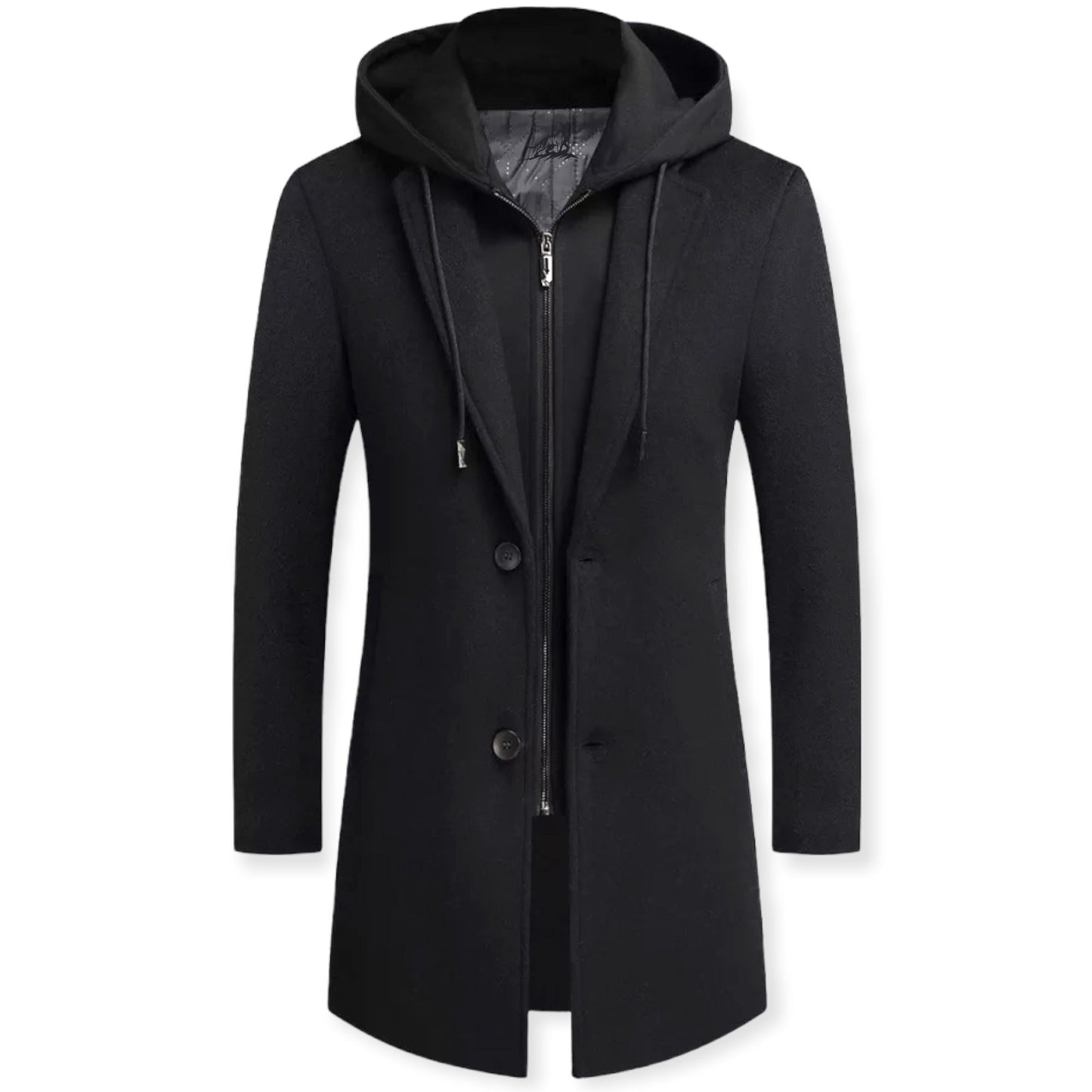 Chaqueta casual hombre con cierre de botones y cremallera
