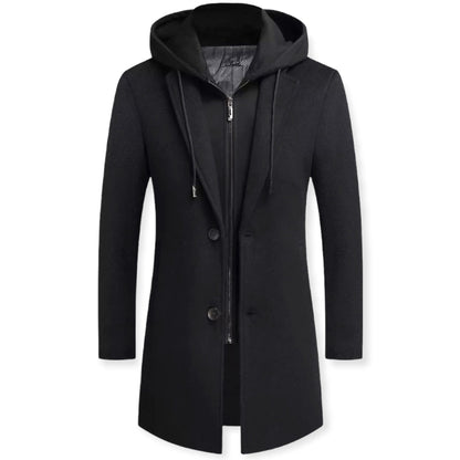 Chaqueta casual hombre con cierre de botones y cremallera