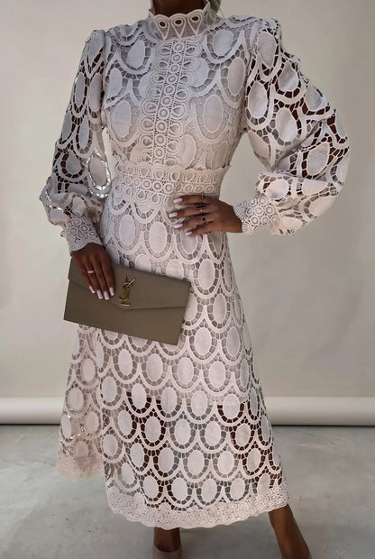 Vestido Mujer de Encaje Ajuste Romántico