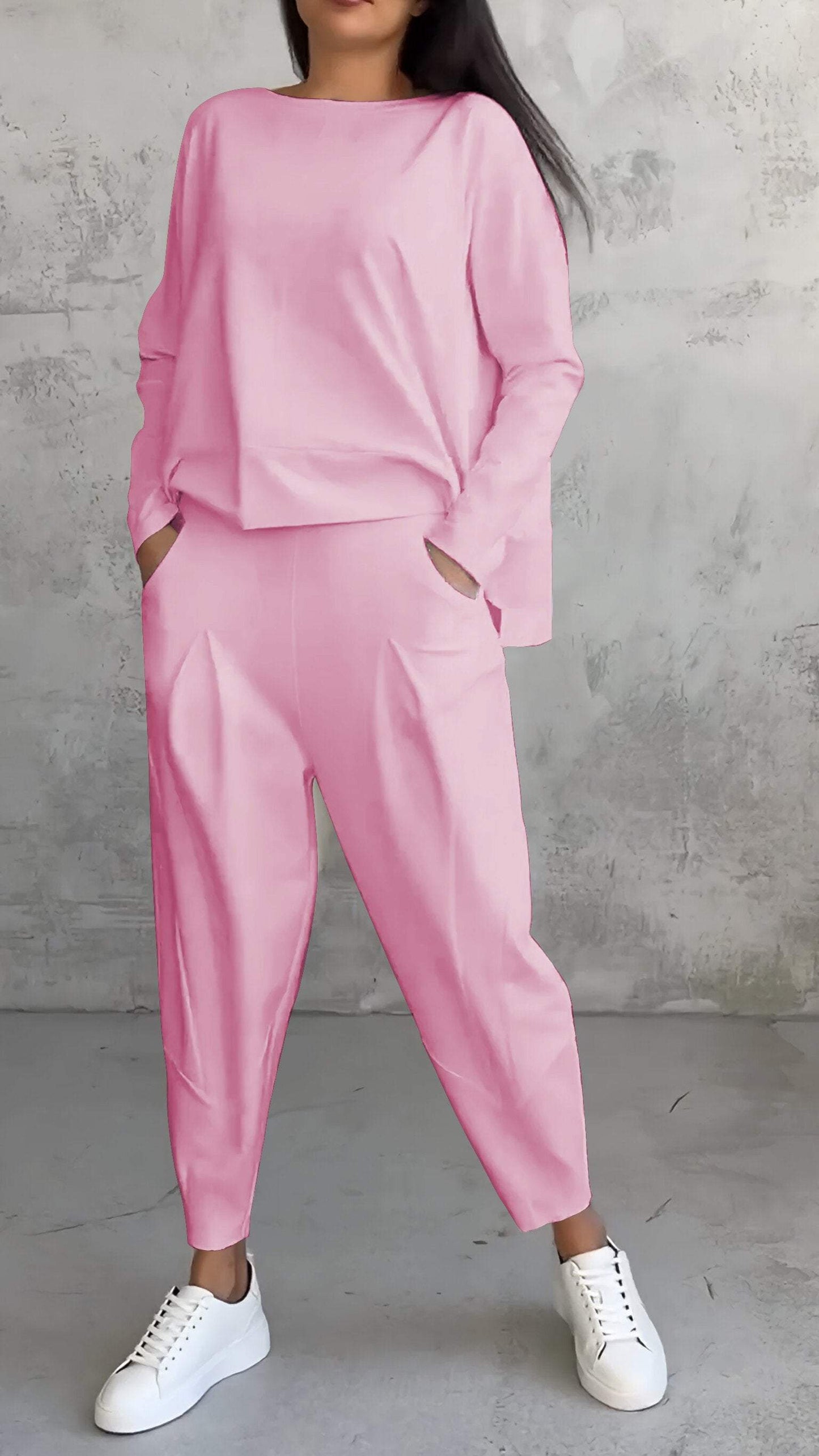Traje Mujer Dos Piezas Fluido Blazer y Pantalón Ajustado