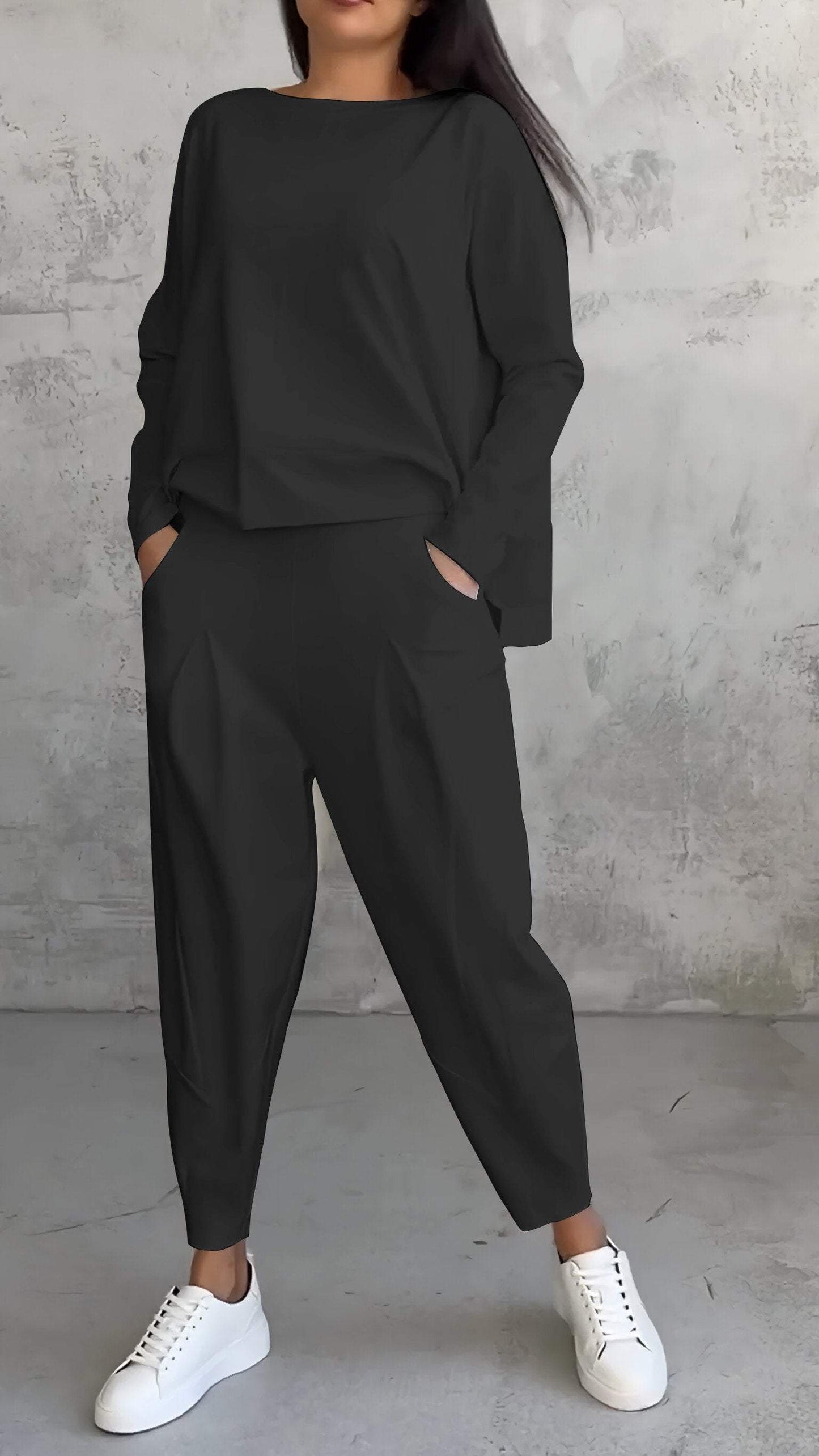Traje Mujer Dos Piezas Fluido Blazer y Pantalón Ajustado