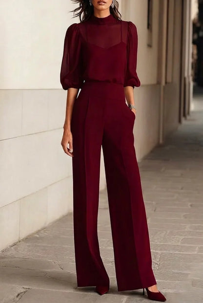 Conjunto Mujer Elegante Ajuste Clásico