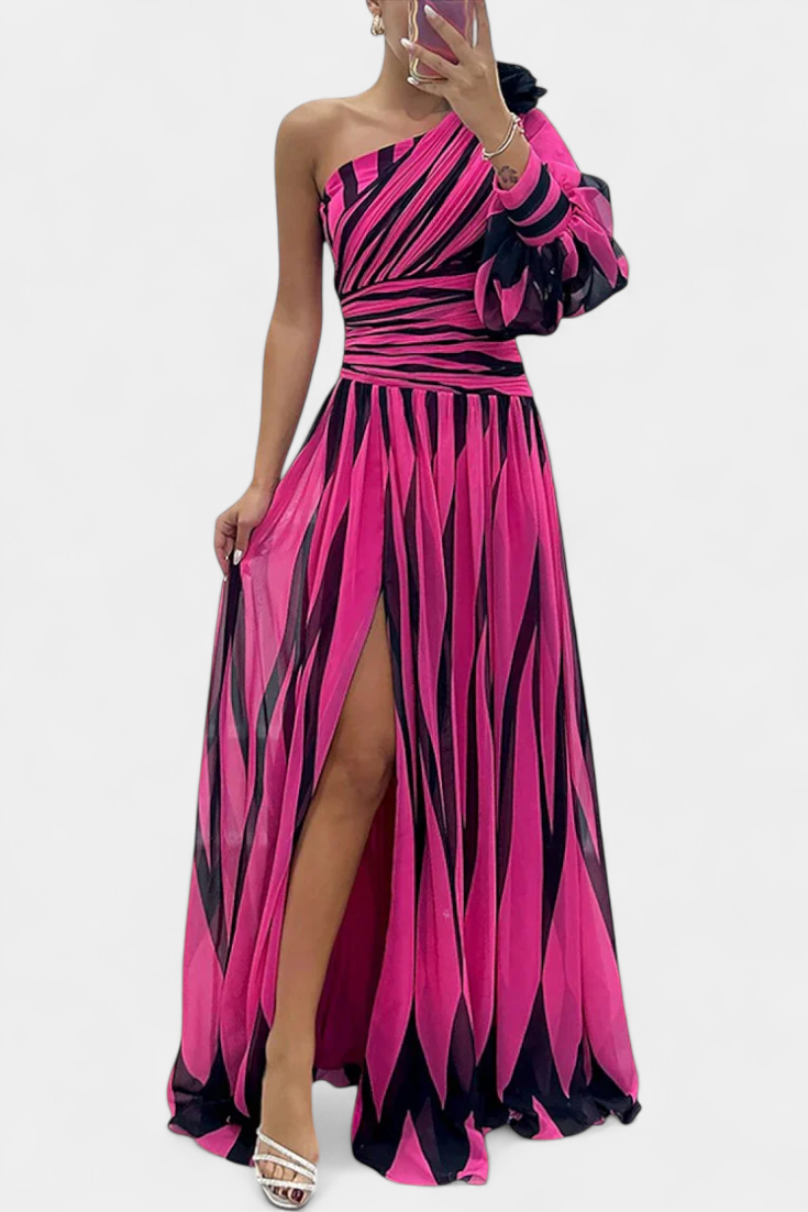 Vestido Maxi Mujer Asimétrico Diseño Fluido Moderno