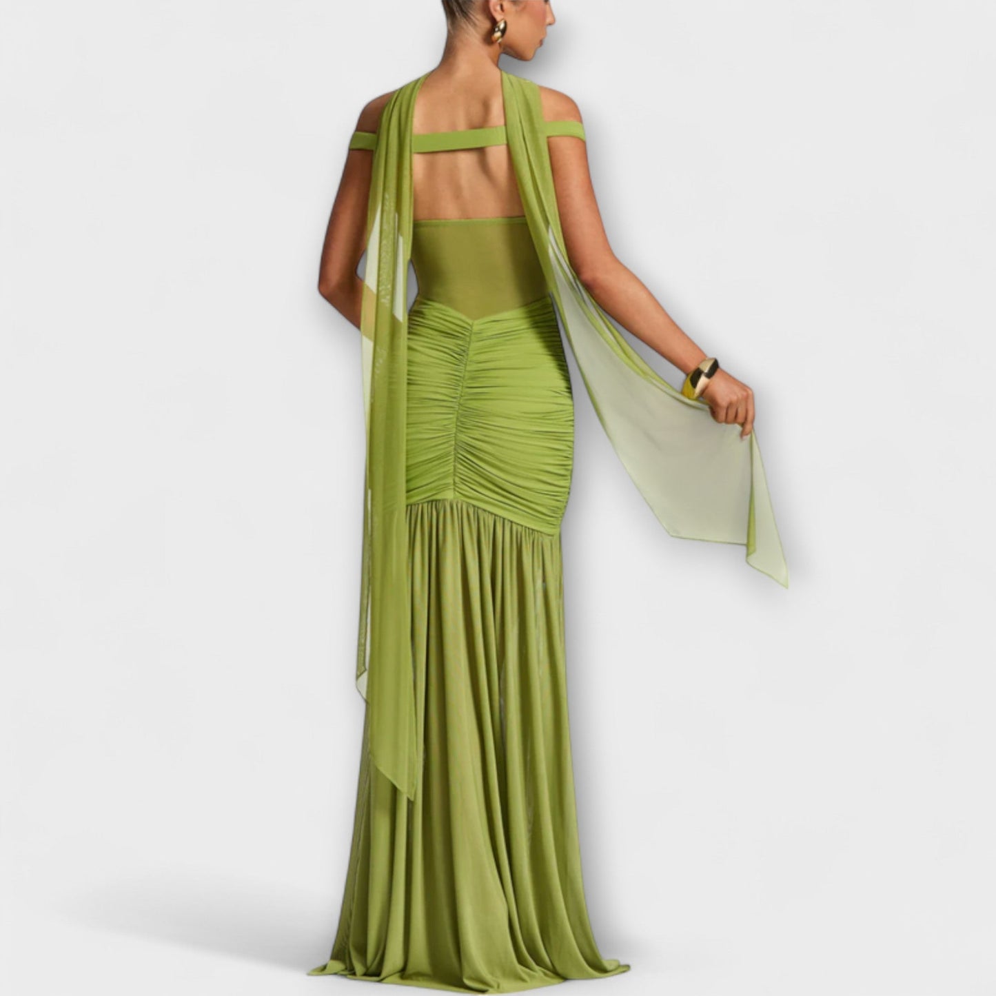 Vestido noche Mujer Hombros Descubiertos Abertura Lateral