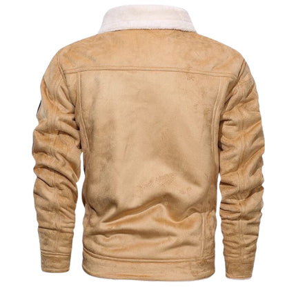 Abrigo Hombre estilo Retro con Forro de Felpa