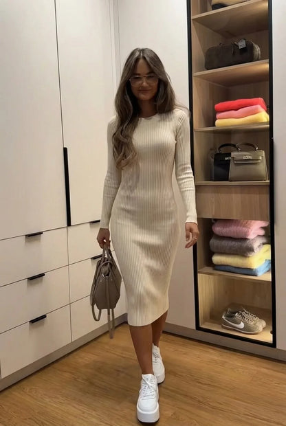 Vestido Midi Mujer Ajustado