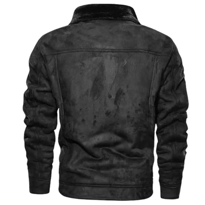 Abrigo Hombre estilo Retro con Forro de Felpa