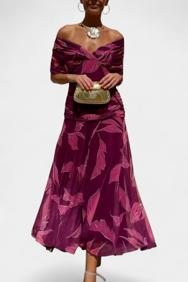 Vestido maxi mujer Escote en V Ajuste fluido