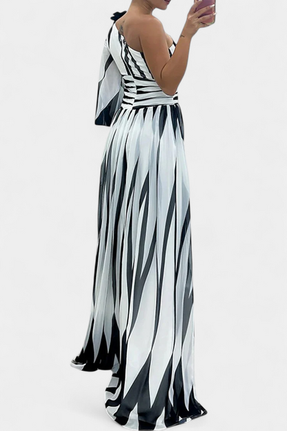 Vestido Maxi Mujer Asimétrico Diseño Fluido Moderno
