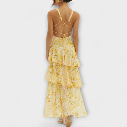 Vestido maxi mujer escote en V verano ligero