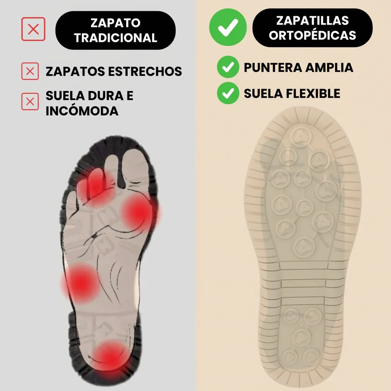 Zapatillas Ortopédicas Mujer Comodas Ajuste Ergonómico