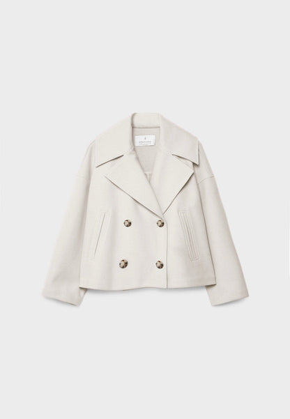 Chaqueta mujer de invierno doble botonadura ajustada