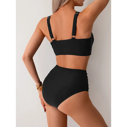 Bikini Mujer Talle Alto Detalle Torcido