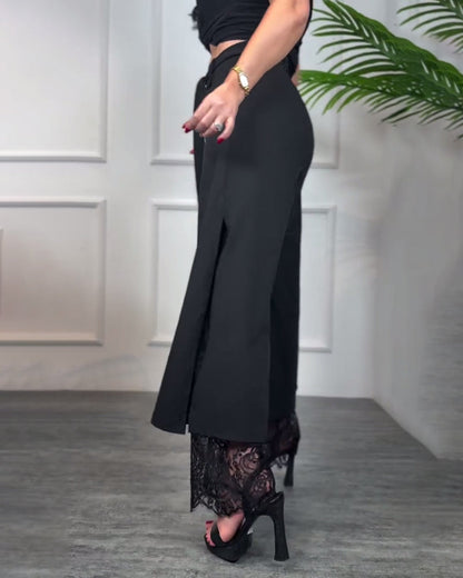 Vestido Largo Mujer de Encaje Diseño Romántico Femenino