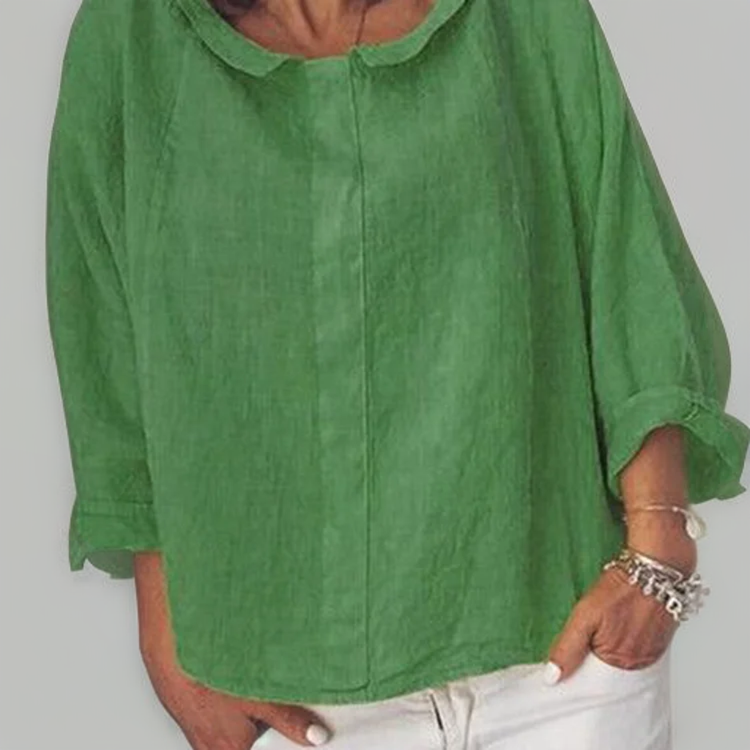 Blusa Mujer Holgada Manga Larga Escote en V
