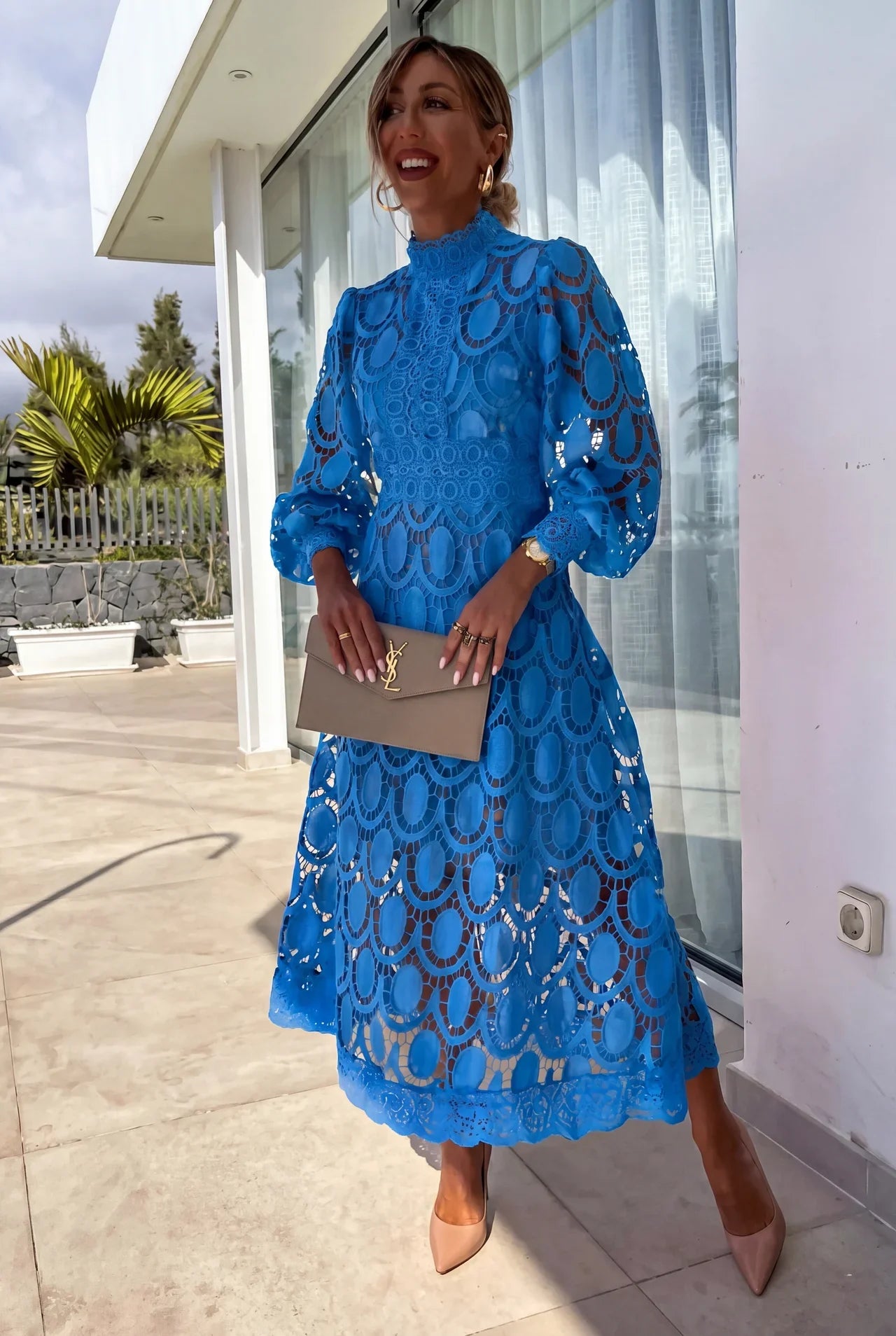 Vestido Mujer de Encaje Ajuste Romántico