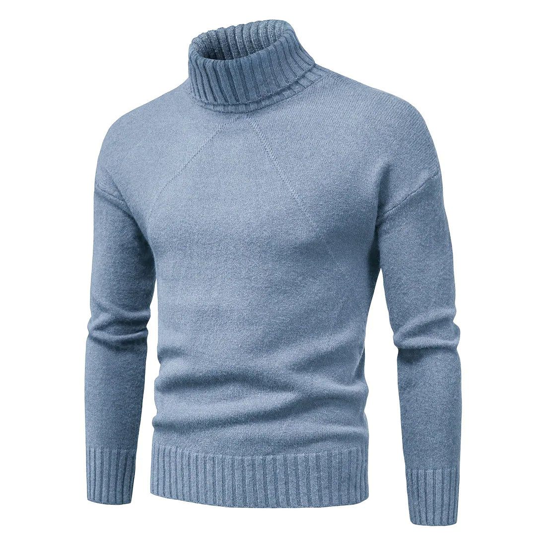 Suéter Hombre de Punto Casual Cuello Alto