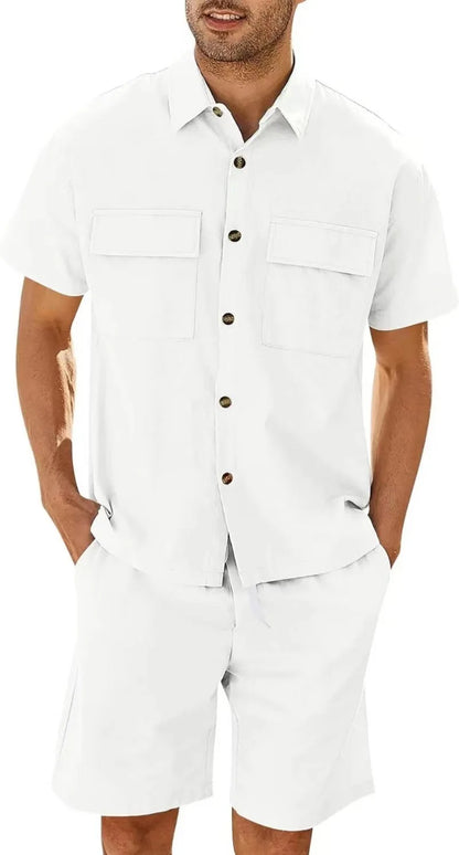 Conjunto Veraniego Hombre Camiseta Algodón y Pantalón Corto