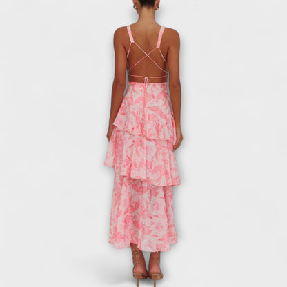 Vestido maxi mujer escote en V verano ligero