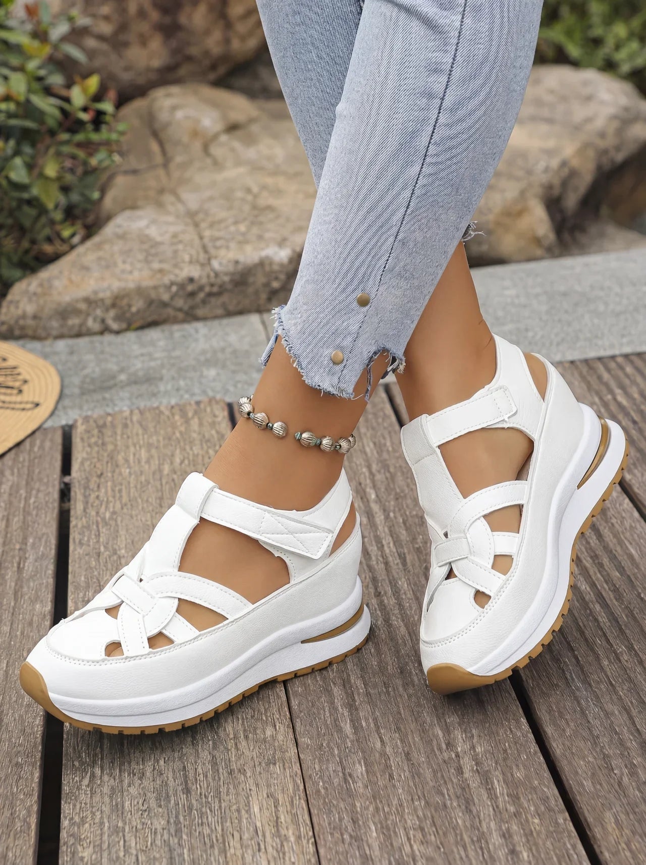 Sandalias Mujer de Cuña Comodas Ajuste Confortable