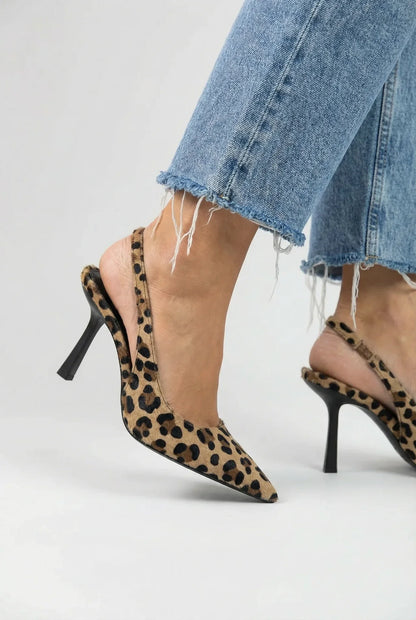 Tacones Mujer de Estampado Animal Ajuste Elegante