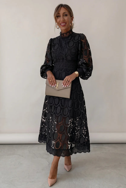 Vestido Mujer de Encaje Ajuste Romántico