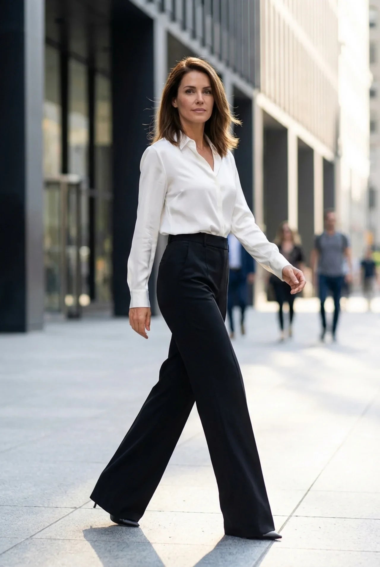 Pantalones Mujer Traje Cintura Alta Ajuste Recto - Mavetta
