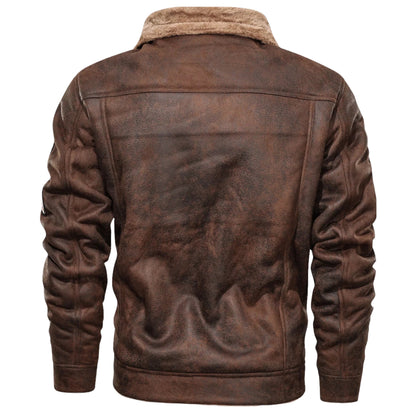 Abrigo Hombre estilo Retro con Forro de Felpa