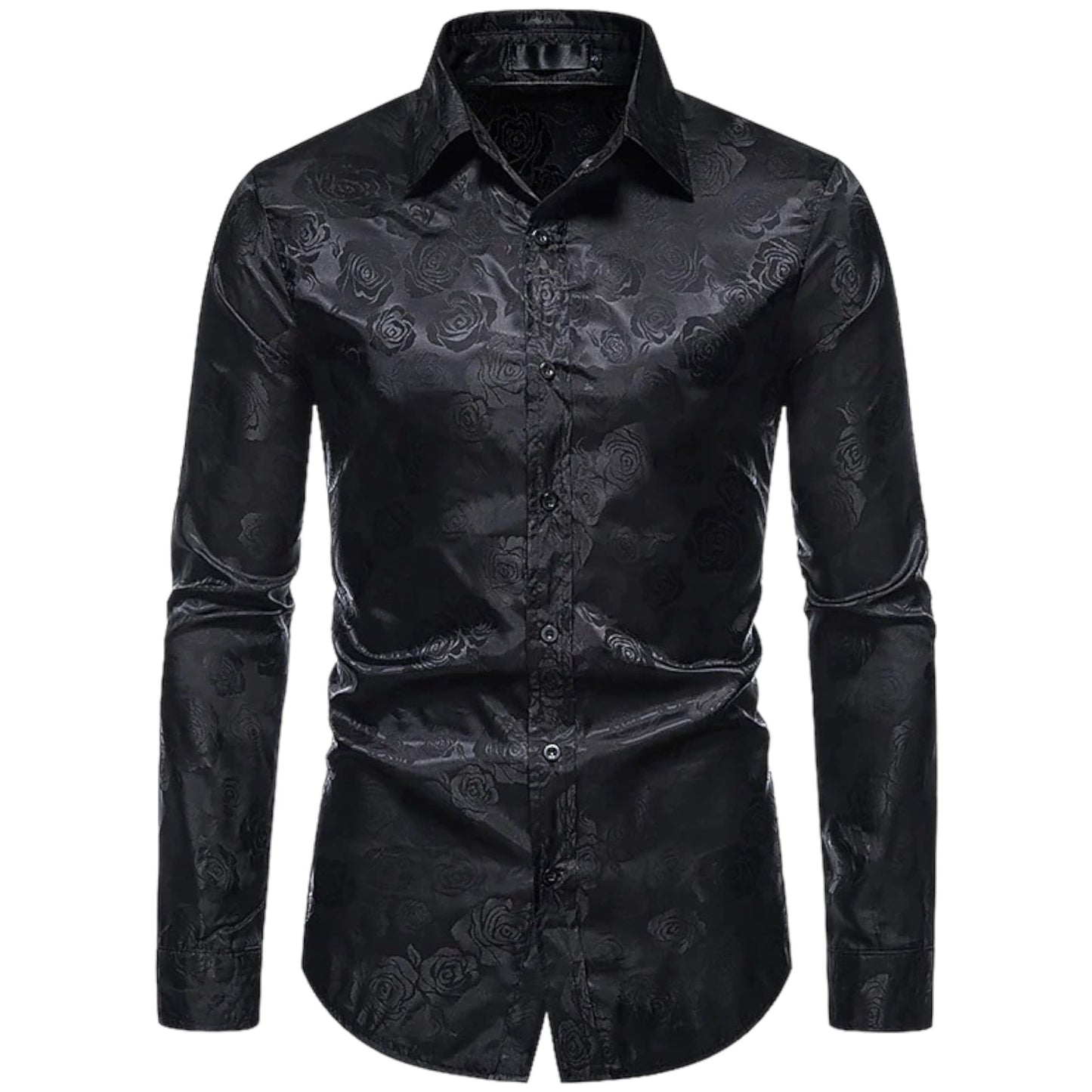 Camisa Hombre Algodón Detalles Florales Manga Larga - Mavetta