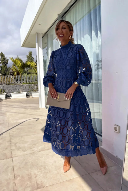 Vestido Mujer de Encaje Ajuste Romántico