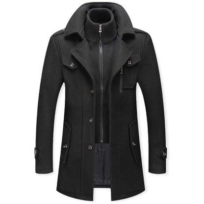 Chaqueta Hombre Casual con Cremallera y Cuello Alto