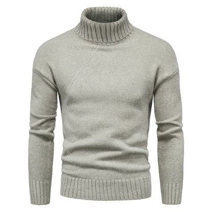 Suéter Hombre de Punto Casual Cuello Alto