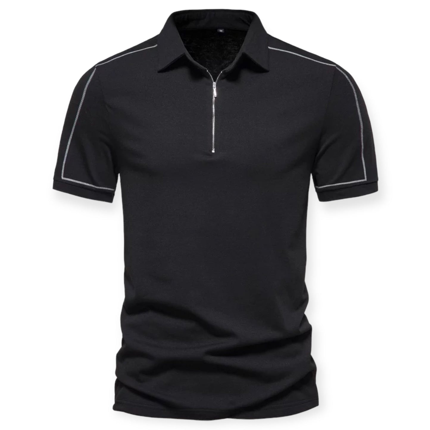 Camisa Hombre Manga Corta con Cremallera Ajuste Regular - Mavetta