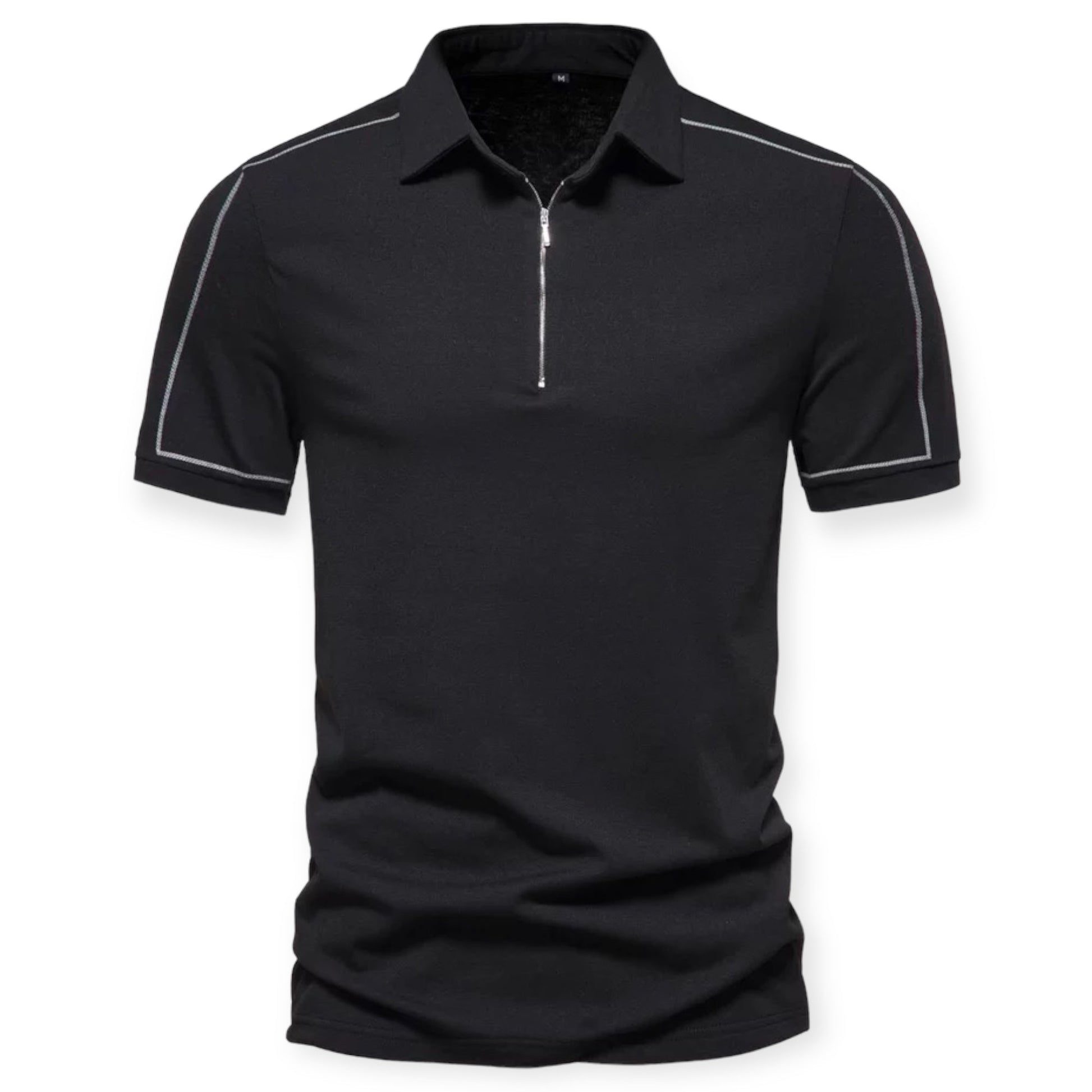 Camisa Hombre Manga Corta con Cremallera Ajuste Regular - Mavetta