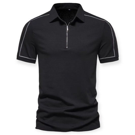 Camisa Hombre Manga Corta con Cremallera Ajuste Regular - Mavetta
