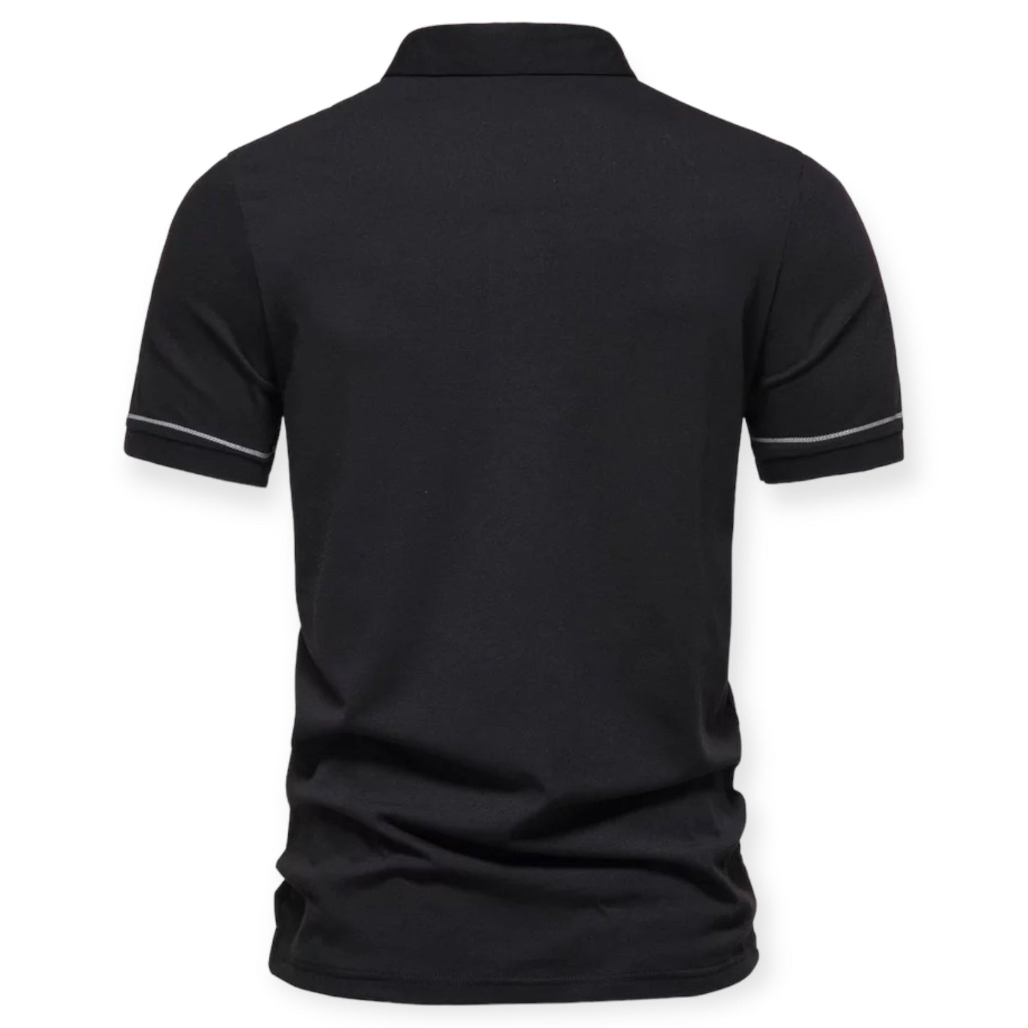 Camisa Hombre Manga Corta con Cremallera Ajuste Regular