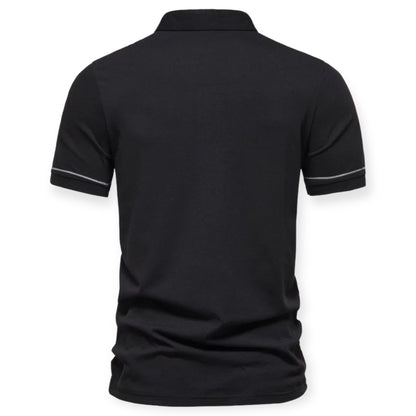 Camisa Hombre Manga Corta con Cremallera Ajuste Regular