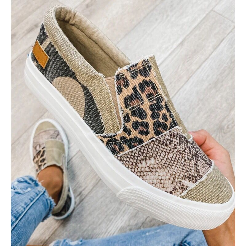 Zapatillas Mujer sin Cordones Diseño con Parches