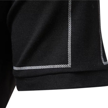 Camisa Hombre Manga Corta con Cremallera Ajuste Regular
