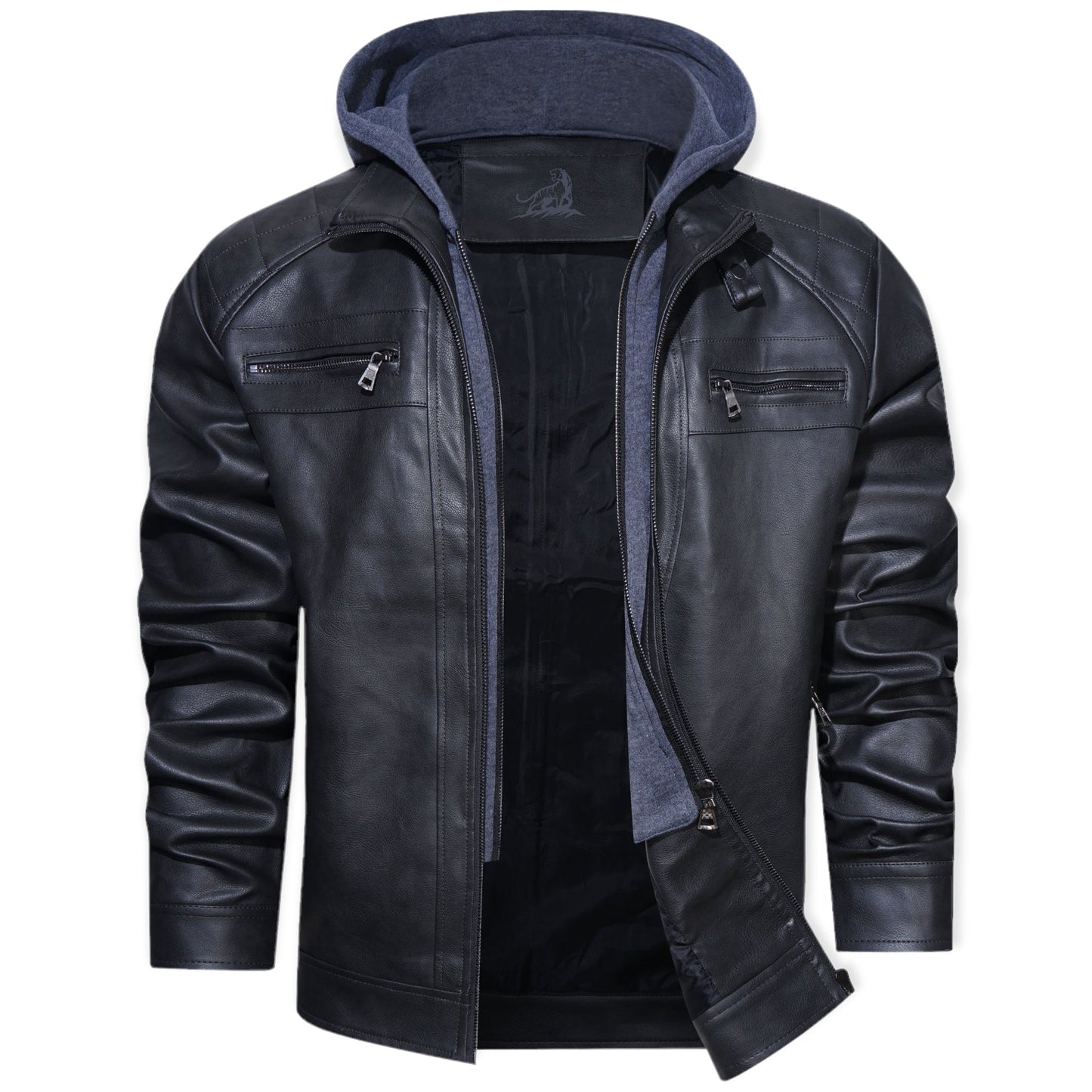 Chaqueta Hombre de Cuero Exterior con Capucha - Mavetta
